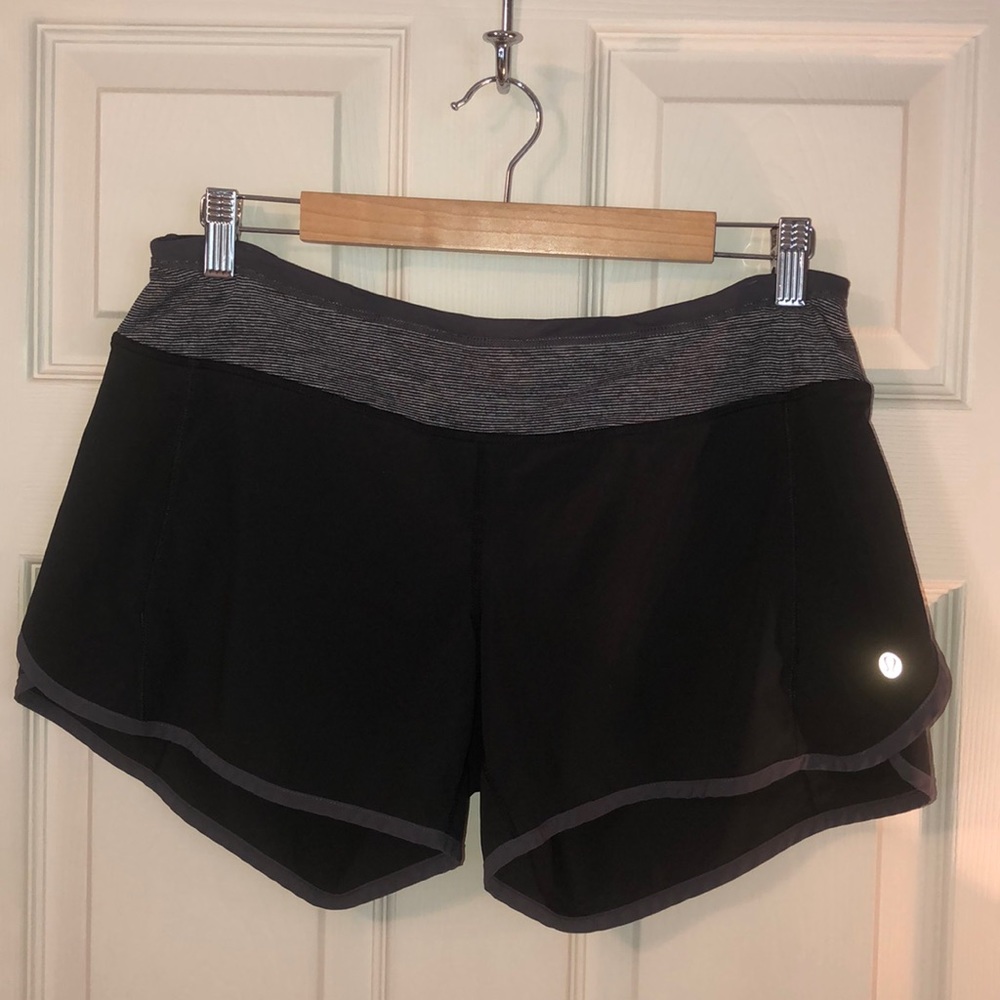 lululemon athletica Black and Gray Athletic Shorts
